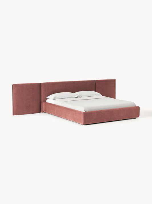 Otvano Upholstered Bed with Folding Headboard