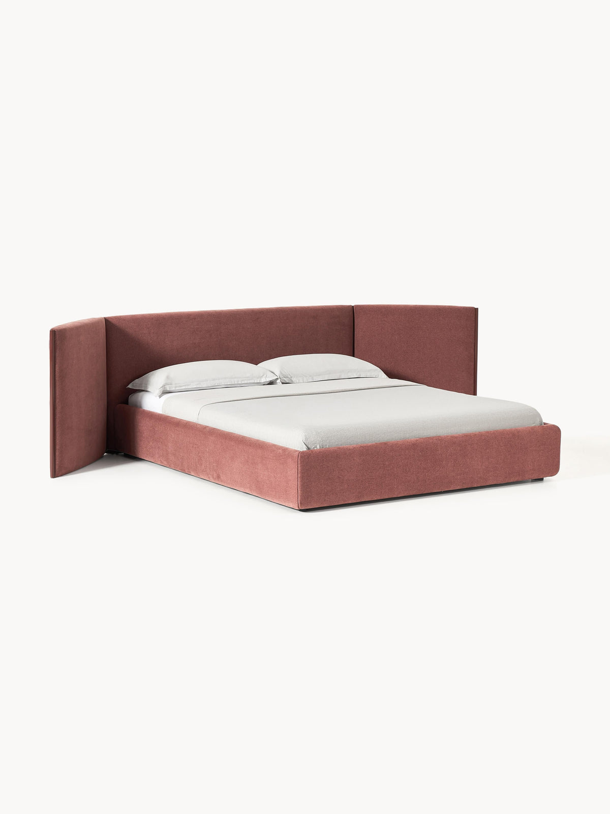 Otvano Upholstered Bed with Folding Headboard