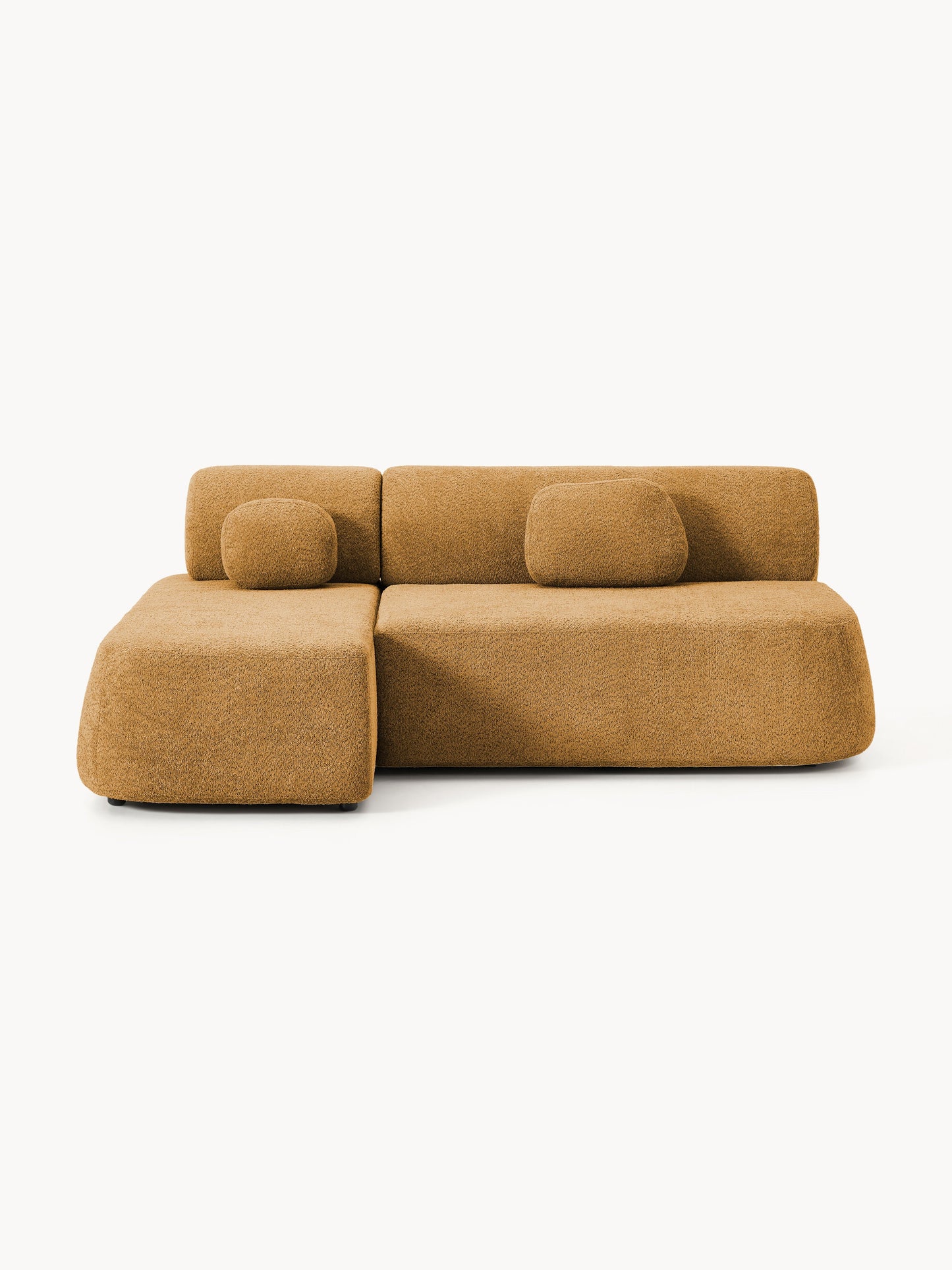 Paolen Sofa Bed with Storage in Teddy Bouclé