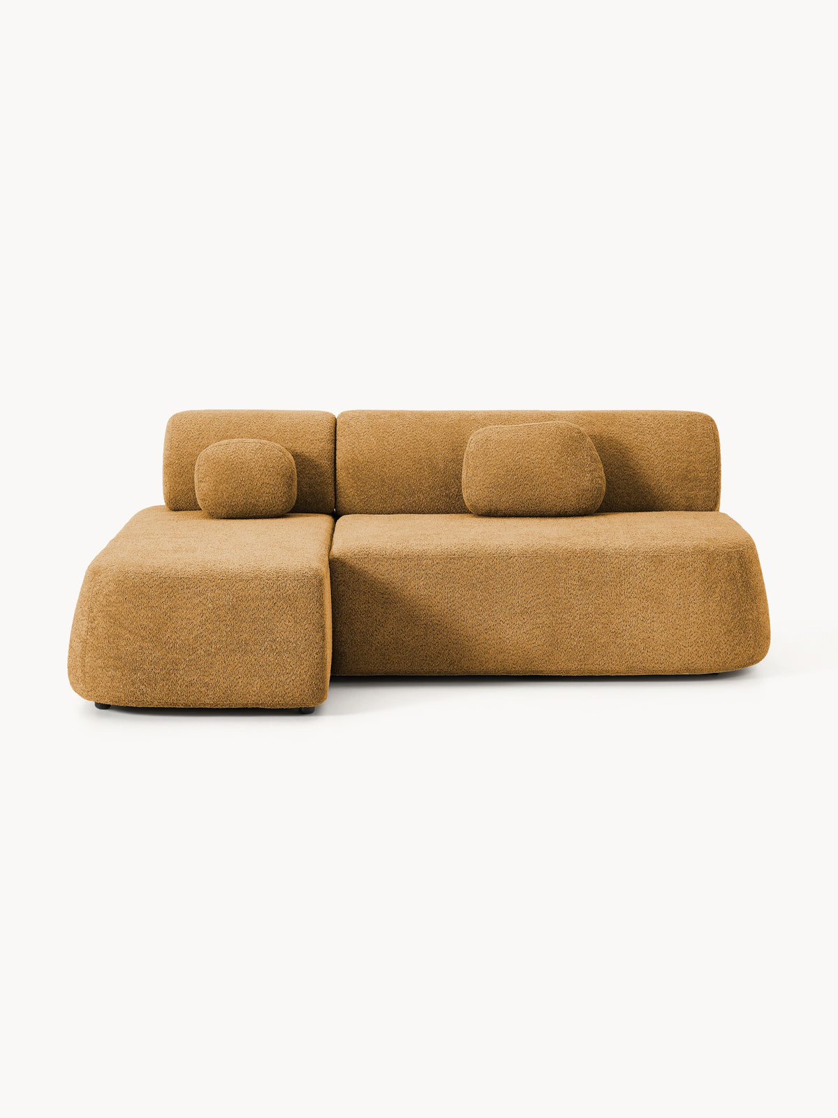 Paolen Sofa Bed with Storage in Teddy Bouclé