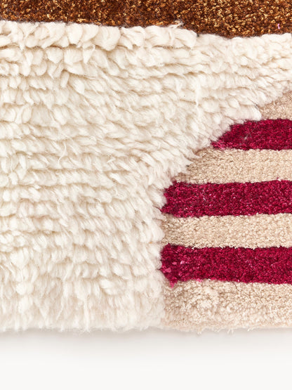 Rosvano Hand-Tufted Wool Rug with High-Low Texture