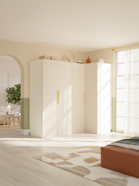 Simvera Modular Corner Wardrobe, 215 cm Wide, in Various Sizes