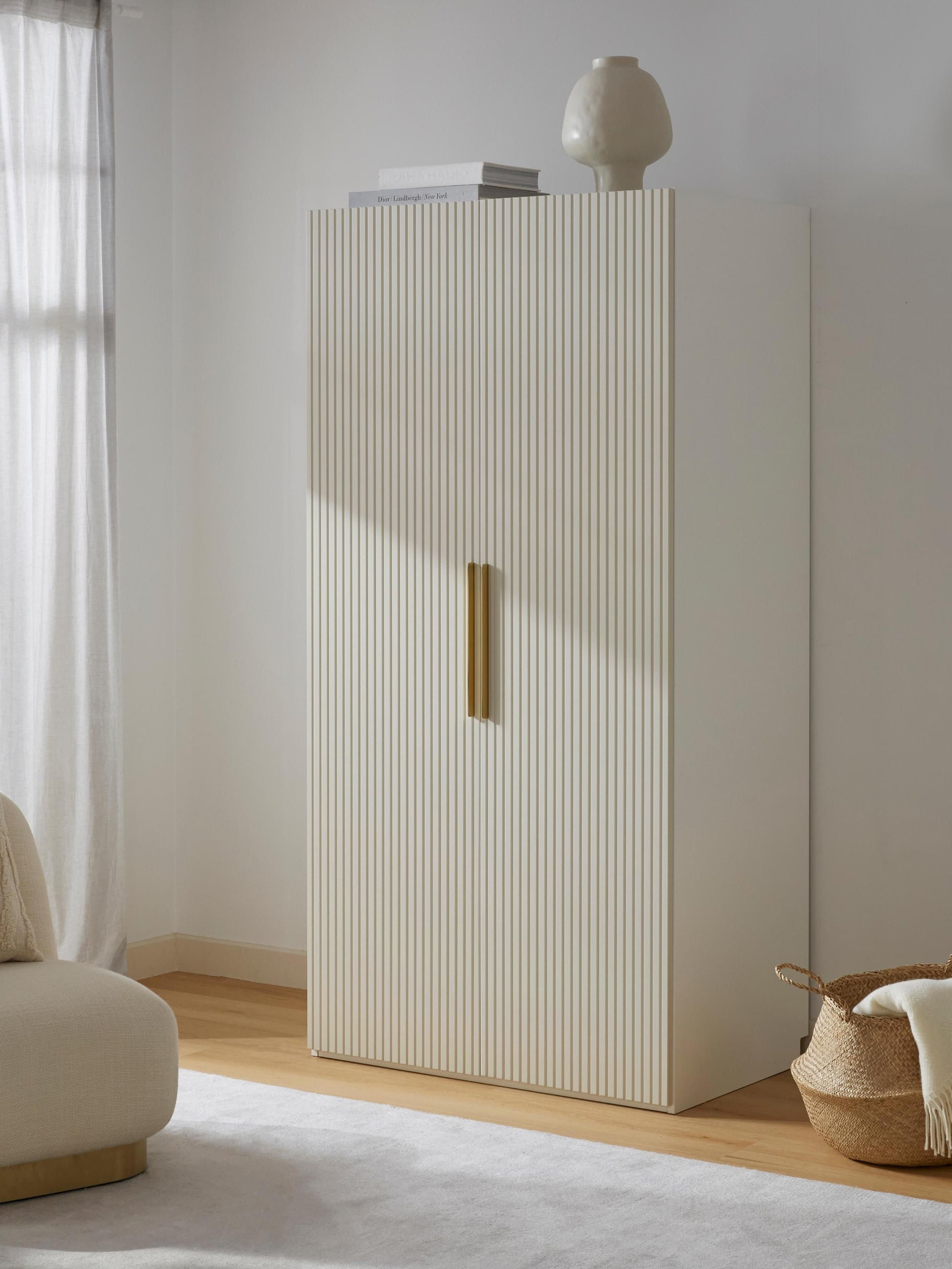 Simvera Modular Hinged-Door Wardrobe, 100 cm Wide, in Various Sizes