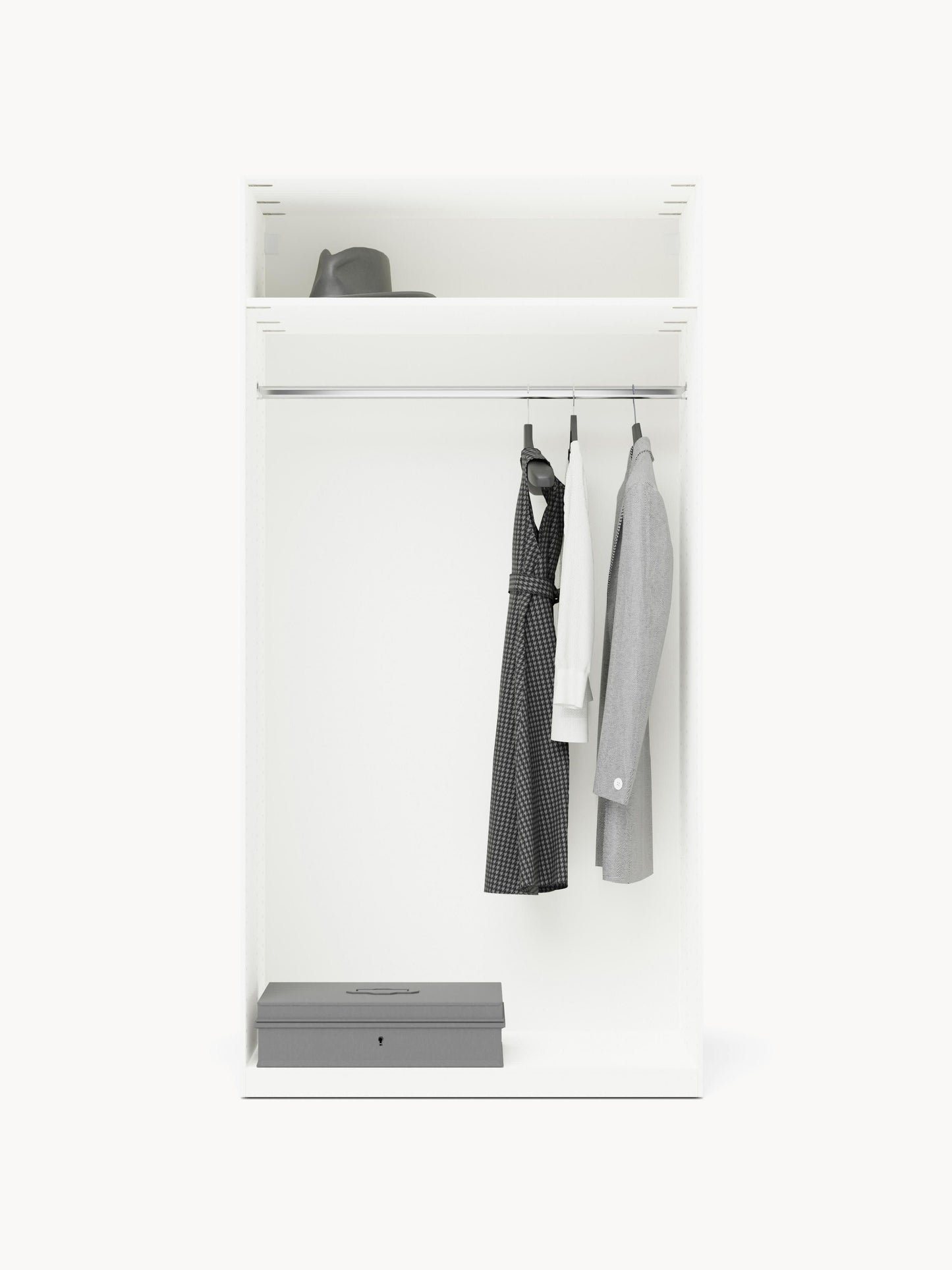 Simvera Modular Hinged-Door Wardrobe, 100 cm Wide, in Various Sizes