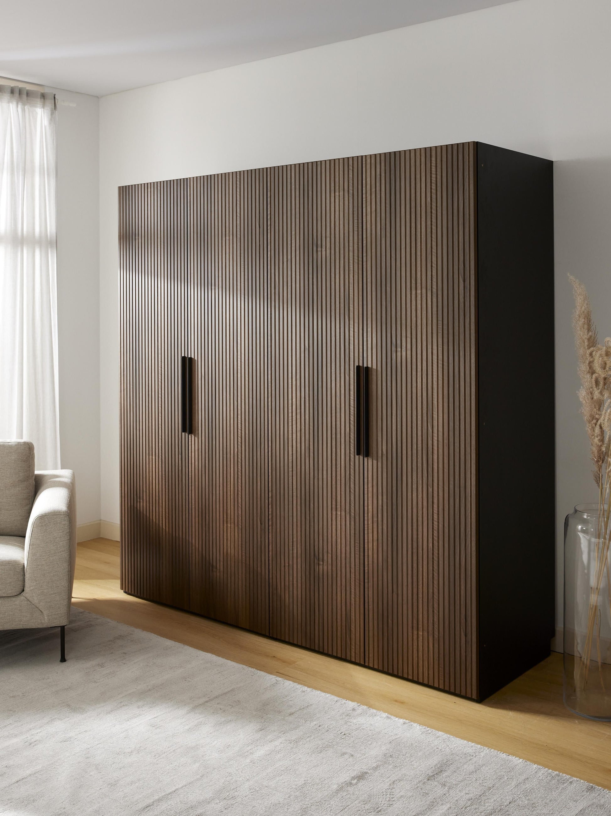 Simvera Modular Hinged-Door Wardrobe, 200 cm Wide, in Various Sizes