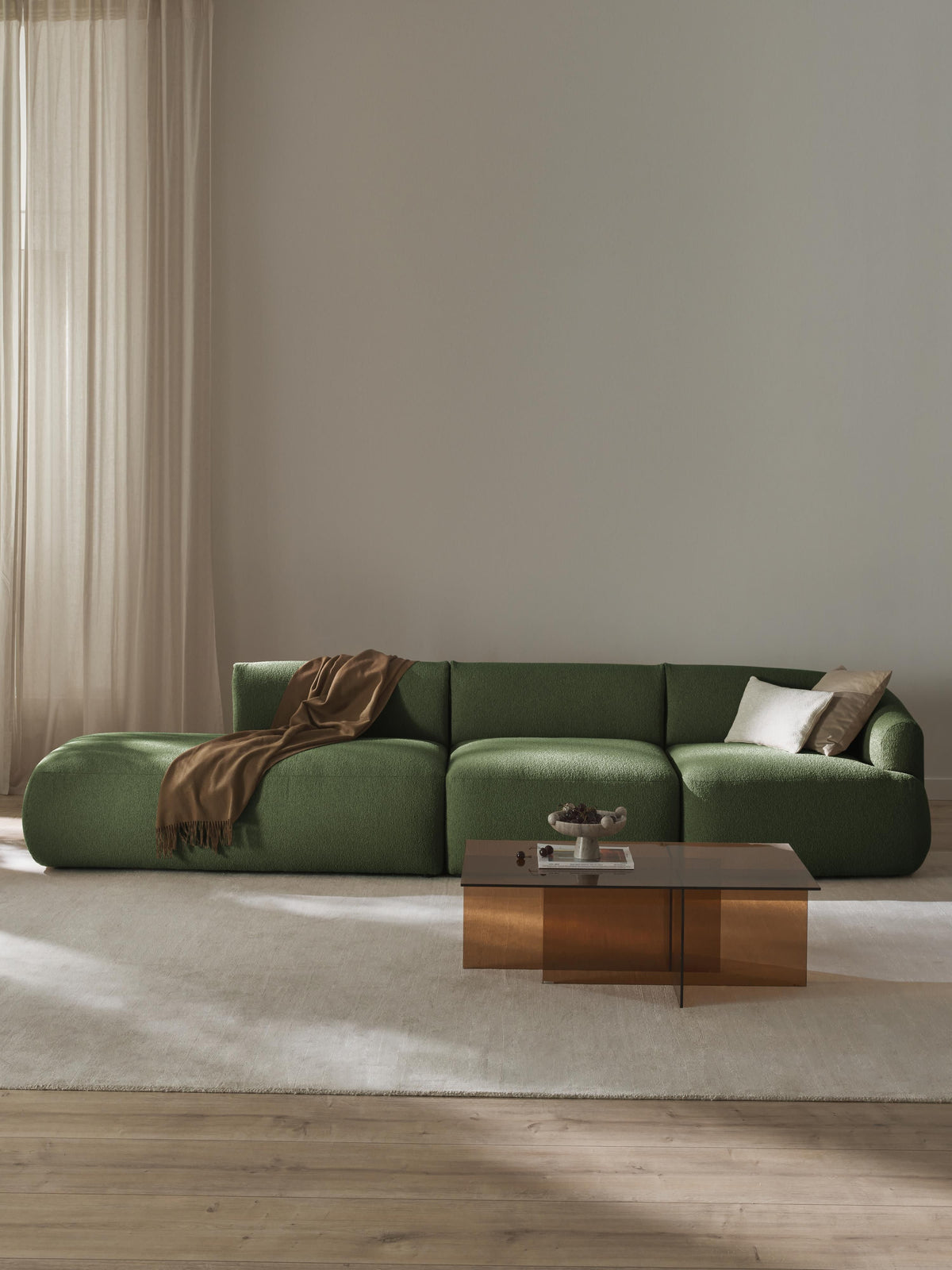 Sofrena Modular Chaise in Bouclé (2-Seater)