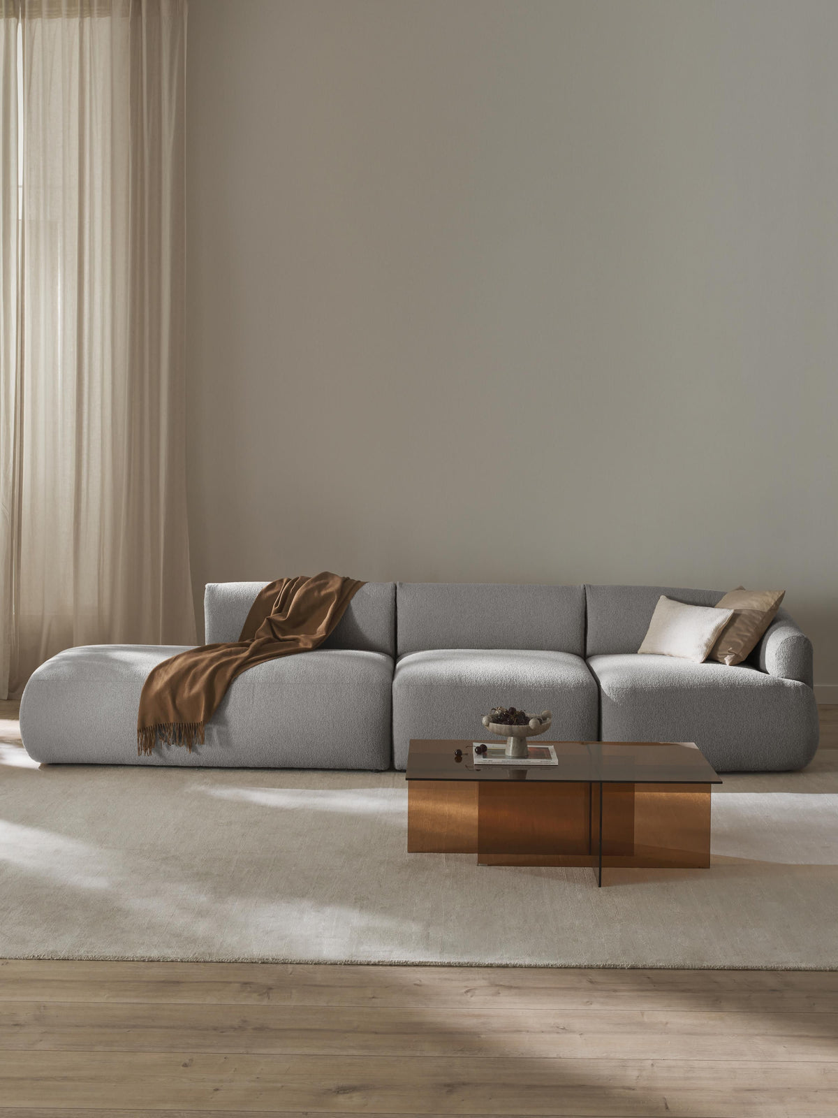Sofrena Modular Chaise in Bouclé (2-Seater)