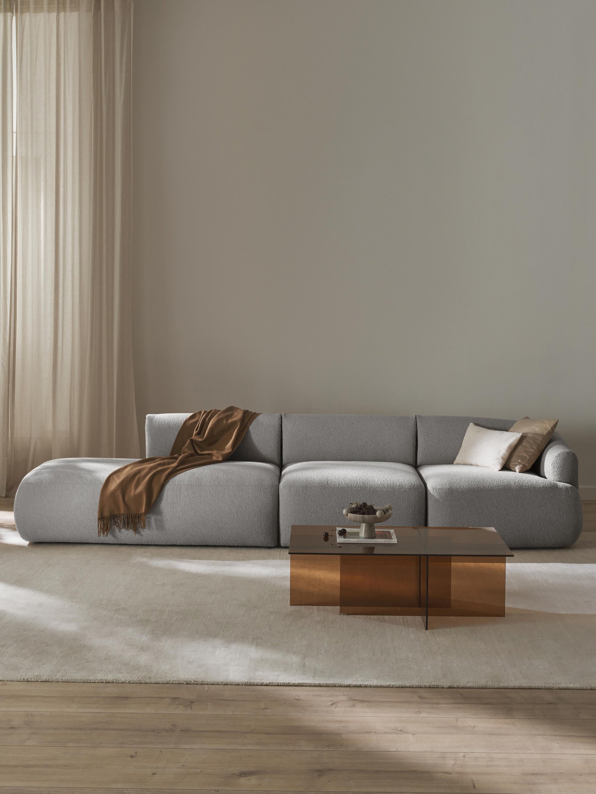 Sofrena Modular Chaise in Bouclé (2-Seater)