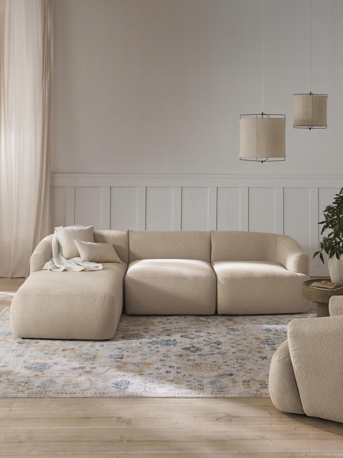 Sofrena Modular Corner Sofa in Bouclé (3-Seater)