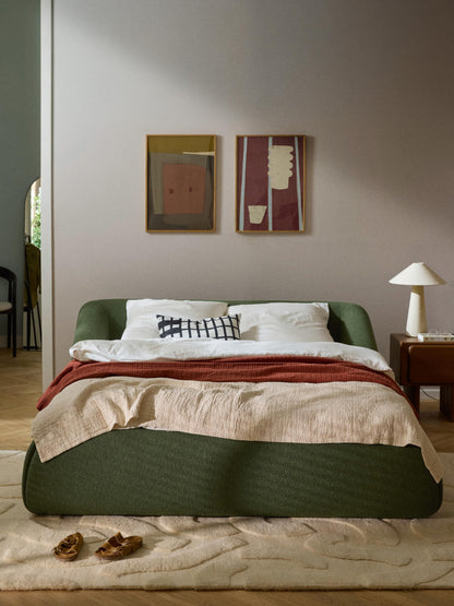 Sofrena Upholstered Bed in Bouclé