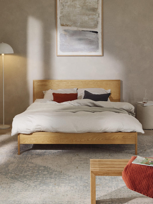 Tamvela Wooden Bed with Headboard
