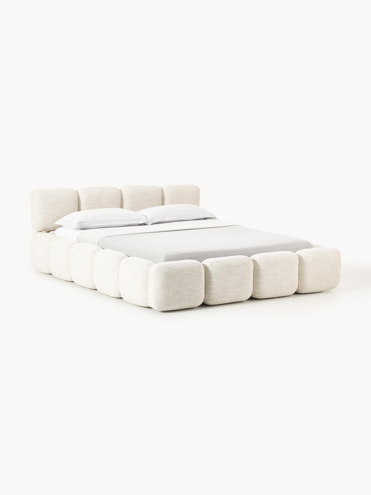 Taylis Upholstered Bed in Bouclé with Storage