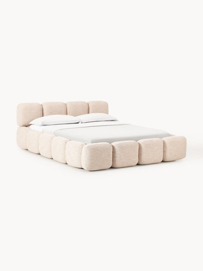 Taylis Upholstered Bed in Bouclé with Storage