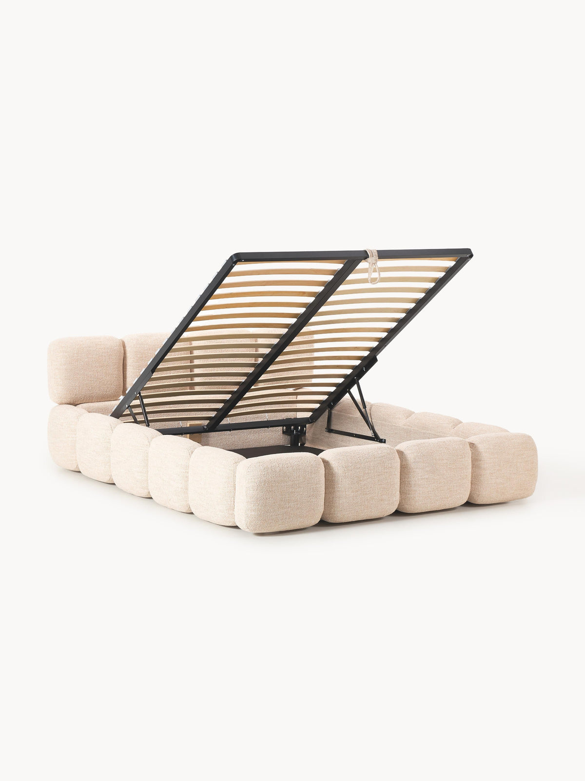 Taylis Upholstered Bed in Bouclé with Storage