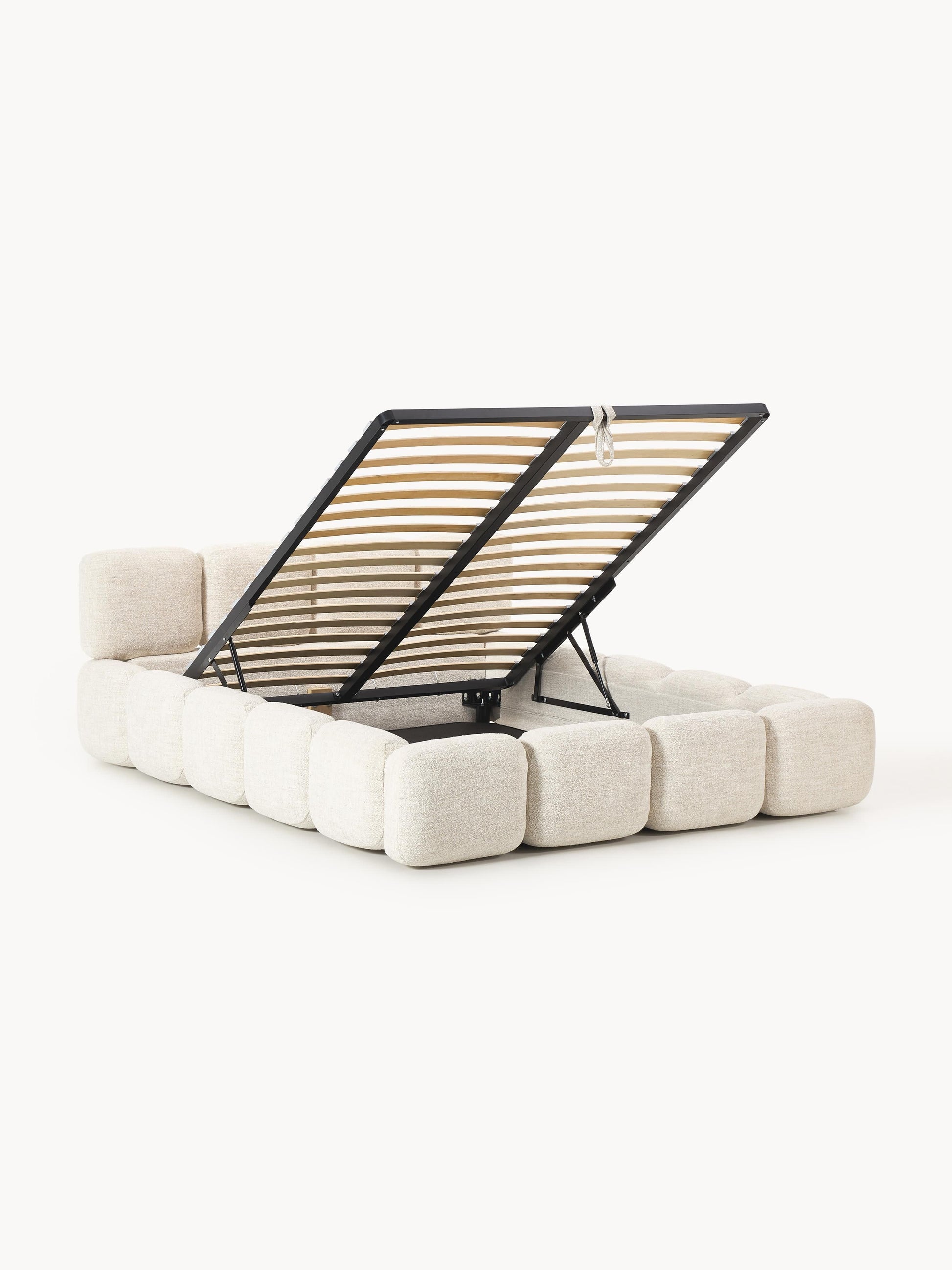 Taylis Upholstered Bed in Bouclé with Storage