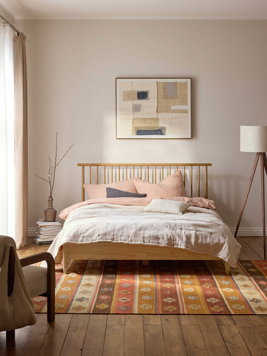 Windvero Wooden Bed with Pine Headboard