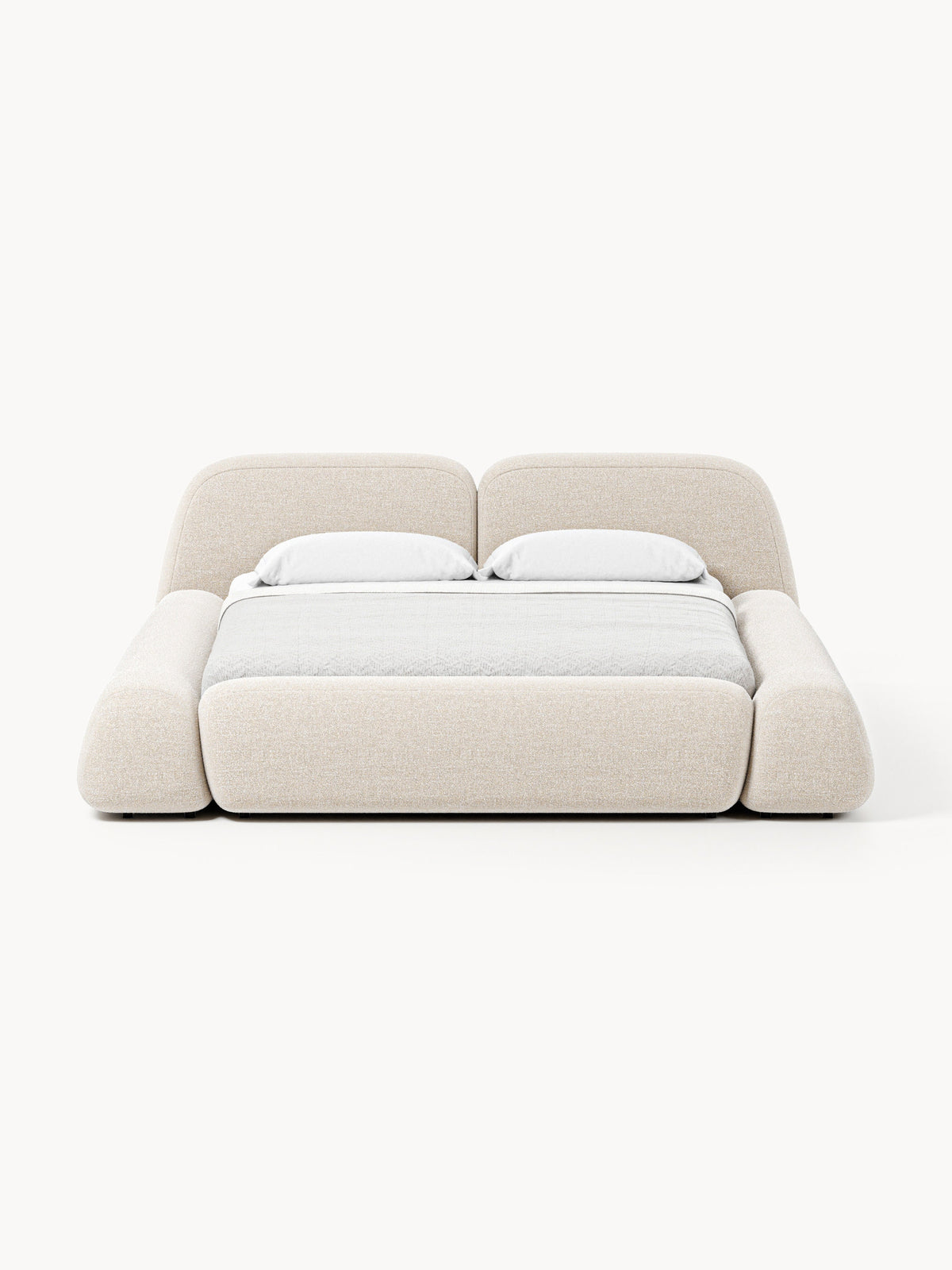 Wolvara Bouclé Upholstered Bed