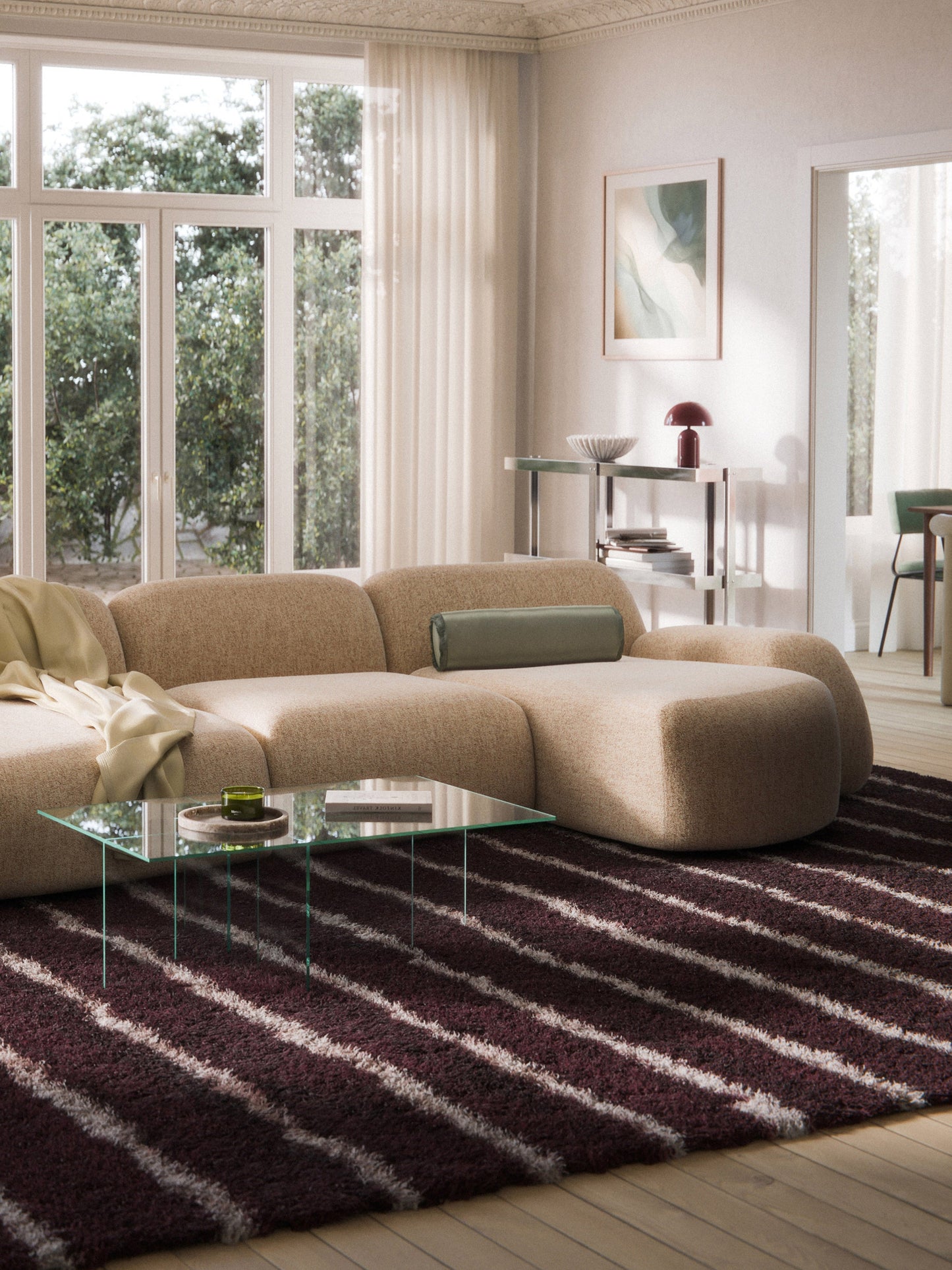 Wolvara Chaise Corner Module in Bouclé