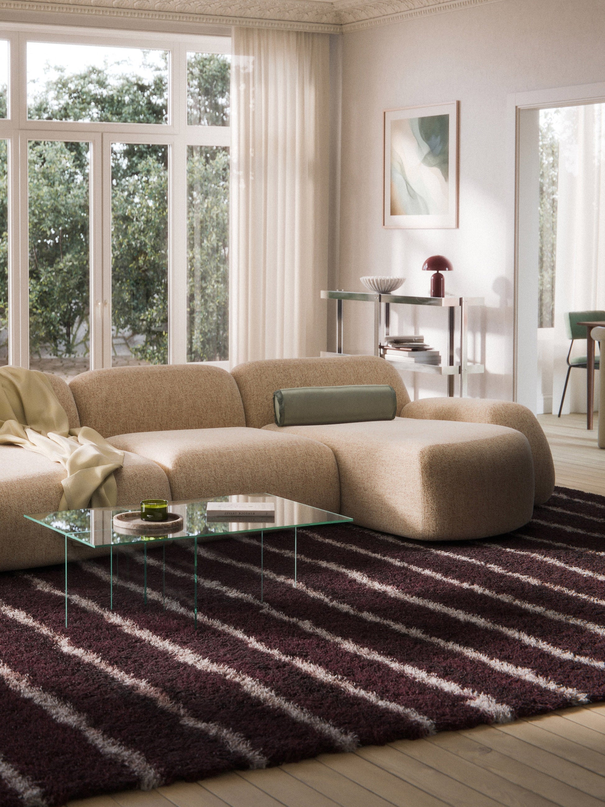 Wolvara Chaise Corner Module in Bouclé
