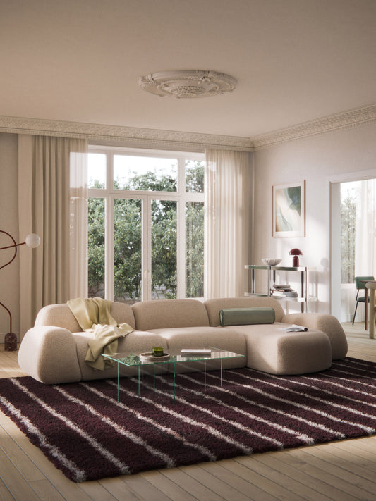 Wolvara Chaise Corner Module in Bouclé