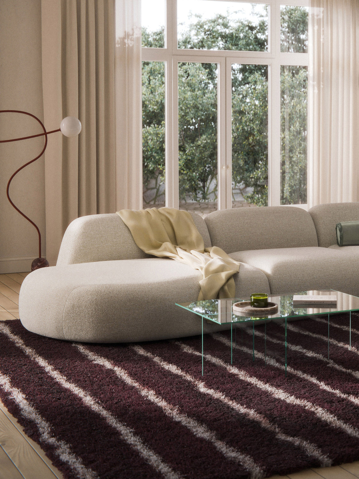 Wolvara Chaise Module in Bouclé