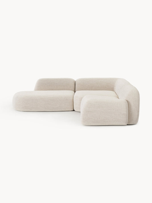 Wolvara Modular Bouclé Corner Sofa with Chaise Longue (4-Seater)