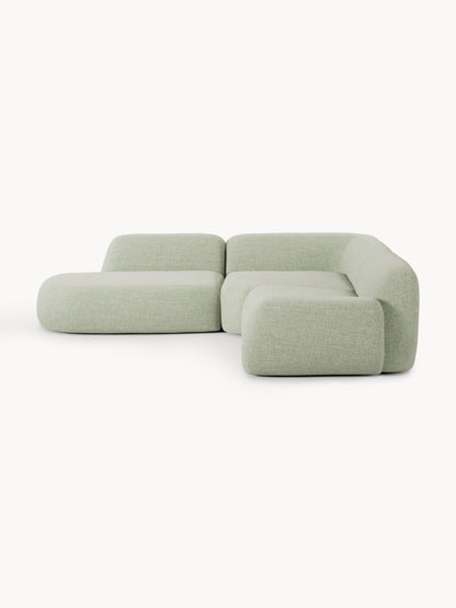 Wolvara Modular Bouclé Corner Sofa with Chaise Longue (4-Seater)