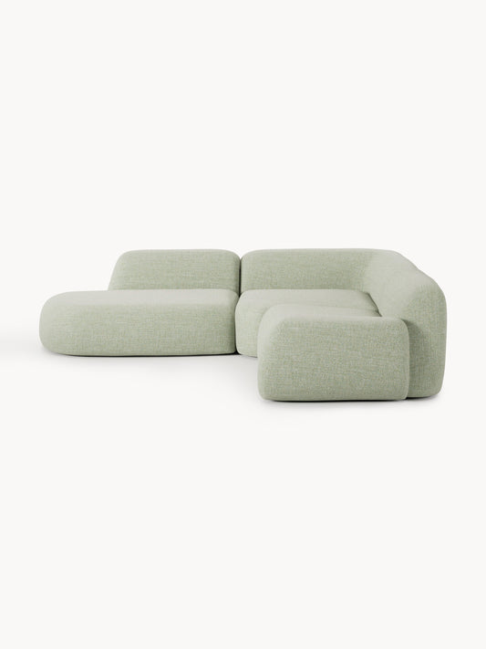 Wolvara Modular Bouclé Corner Sofa with Chaise Longue (4-Seater)