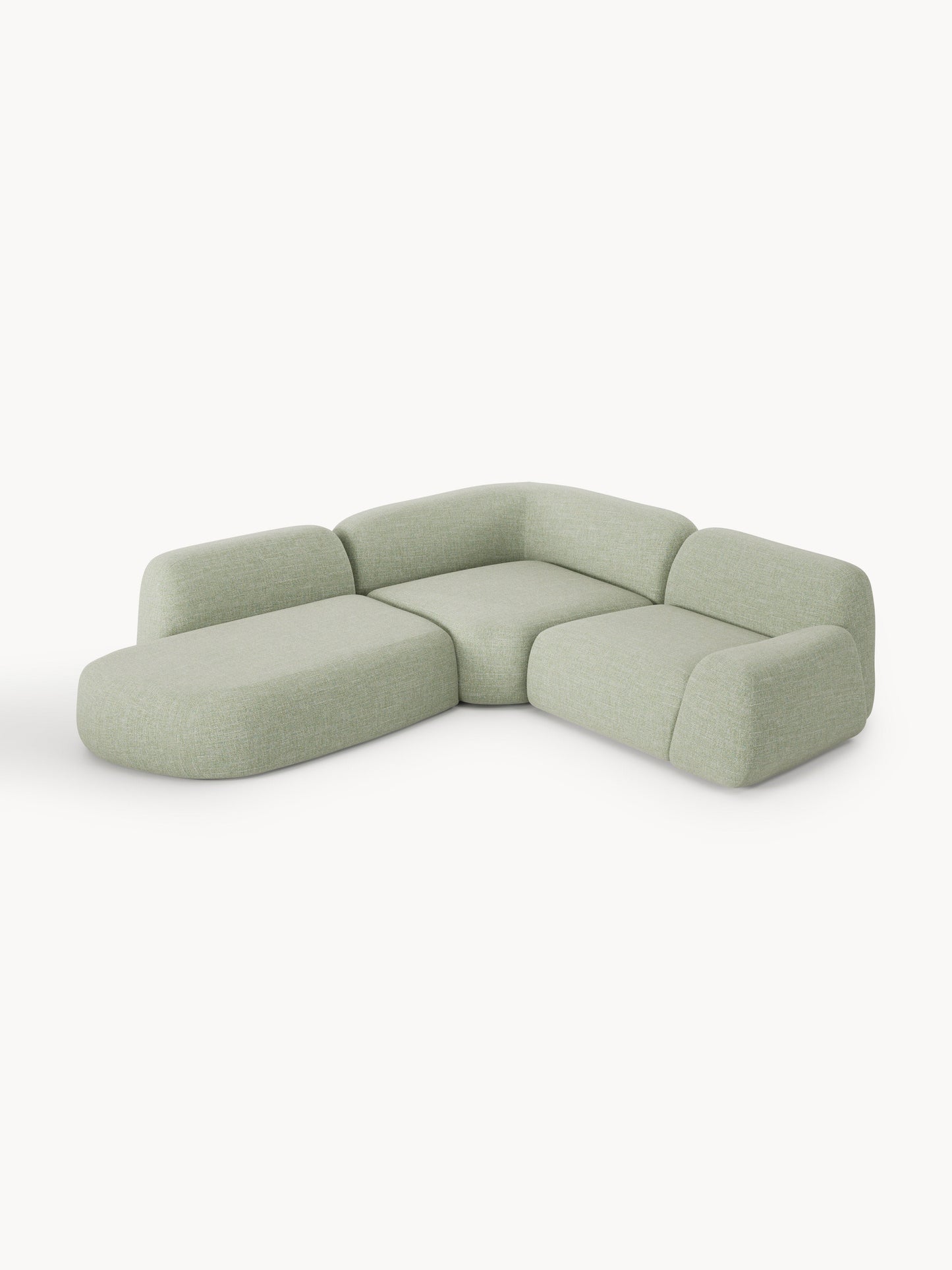 Wolvara Modular Bouclé Corner Sofa with Chaise Longue (4-Seater)