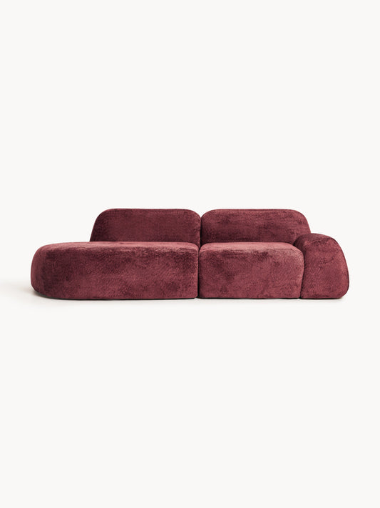 Wolvara Modular Chaise in Teddy Bouclé (3-Seater)