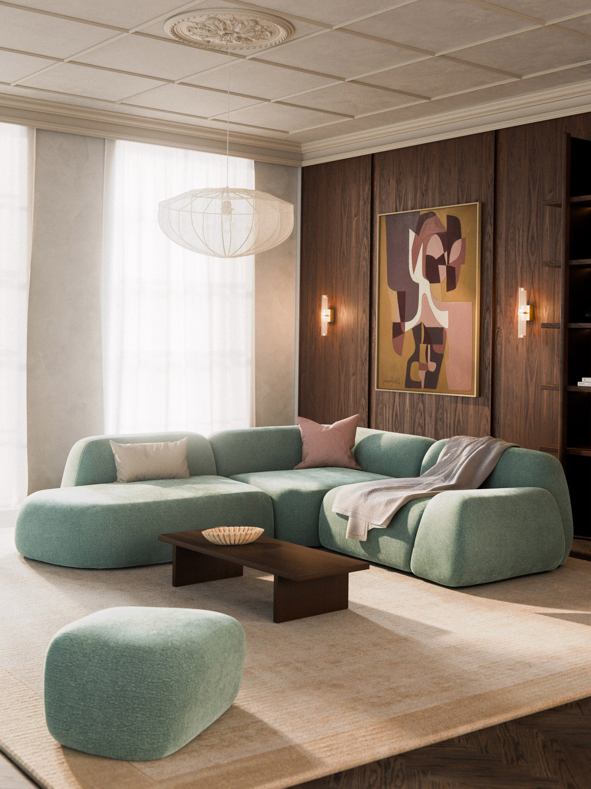 Wolvara Modular Corner Sofa with Chaise Longue (4-Seater)