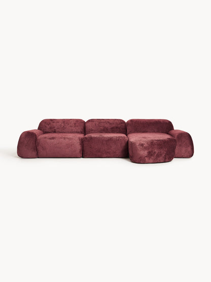 Wolvara Modular Teddy Bouclé Corner Sofa, 4-Seater