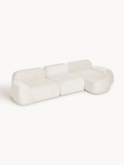 Wolvara Modular Teddy Bouclé Corner Sofa, 4-Seater