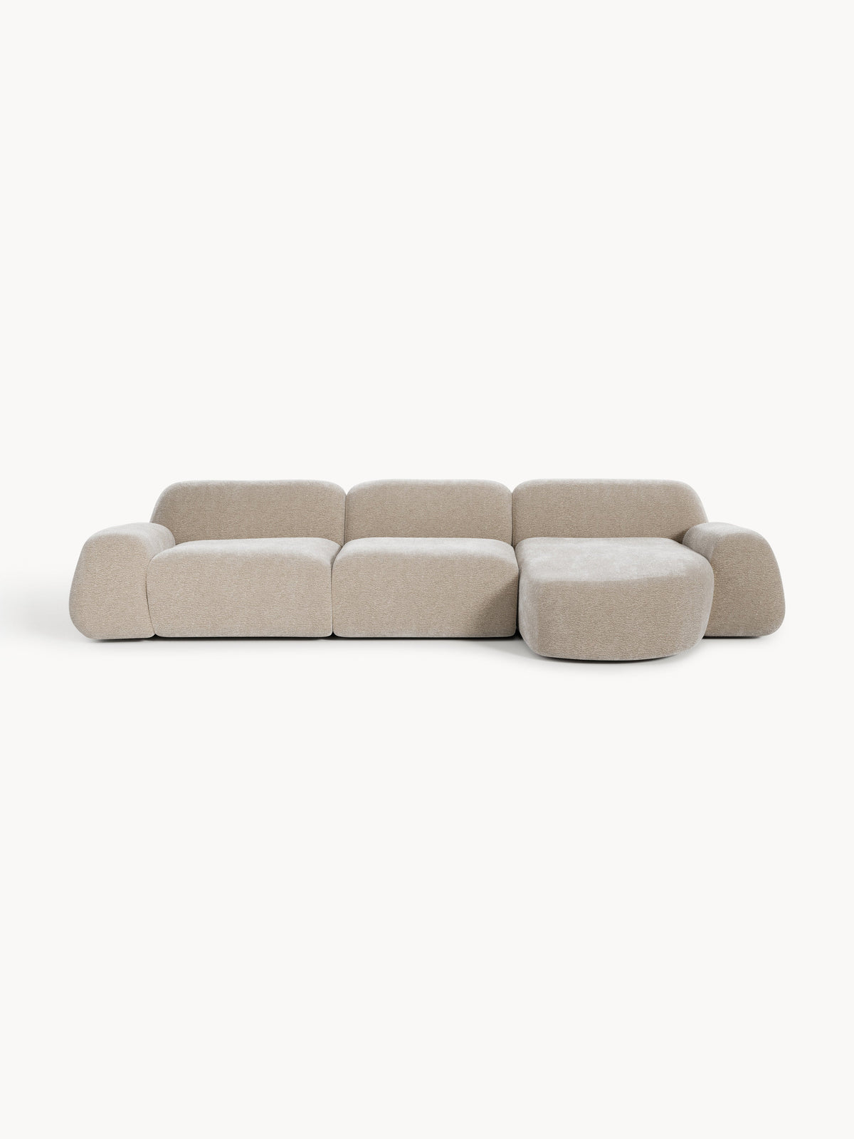Wolvara Modular Teddy Corner Sofa, 4-Seater