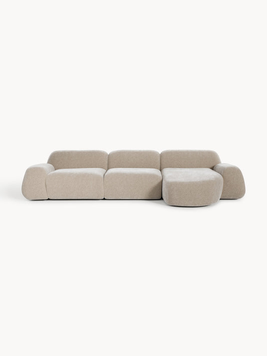 Wolvara Modular Teddy Corner Sofa, 4-Seater