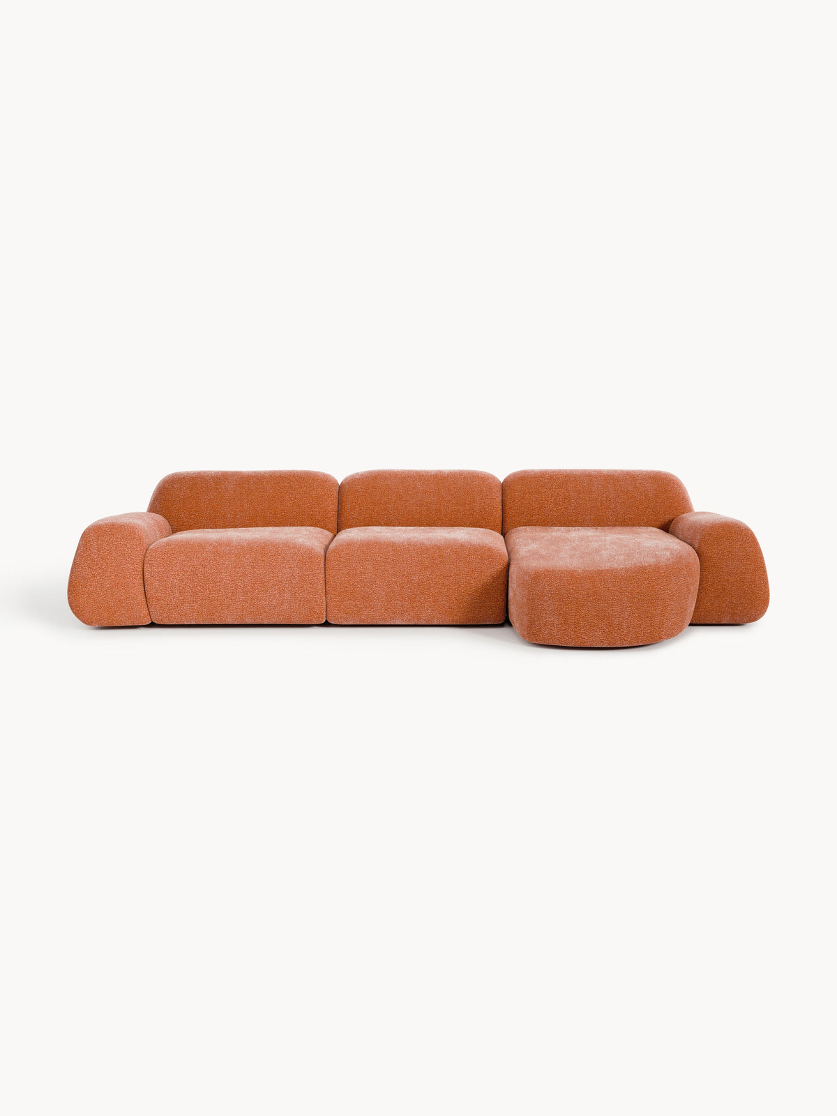 Wolvara Modular Teddy Corner Sofa, 4-Seater