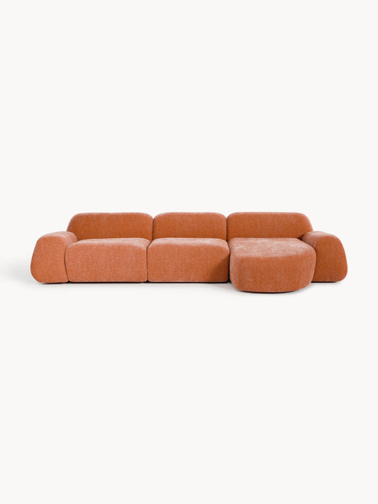 Wolvara Modular Teddy Corner Sofa, 4-Seater