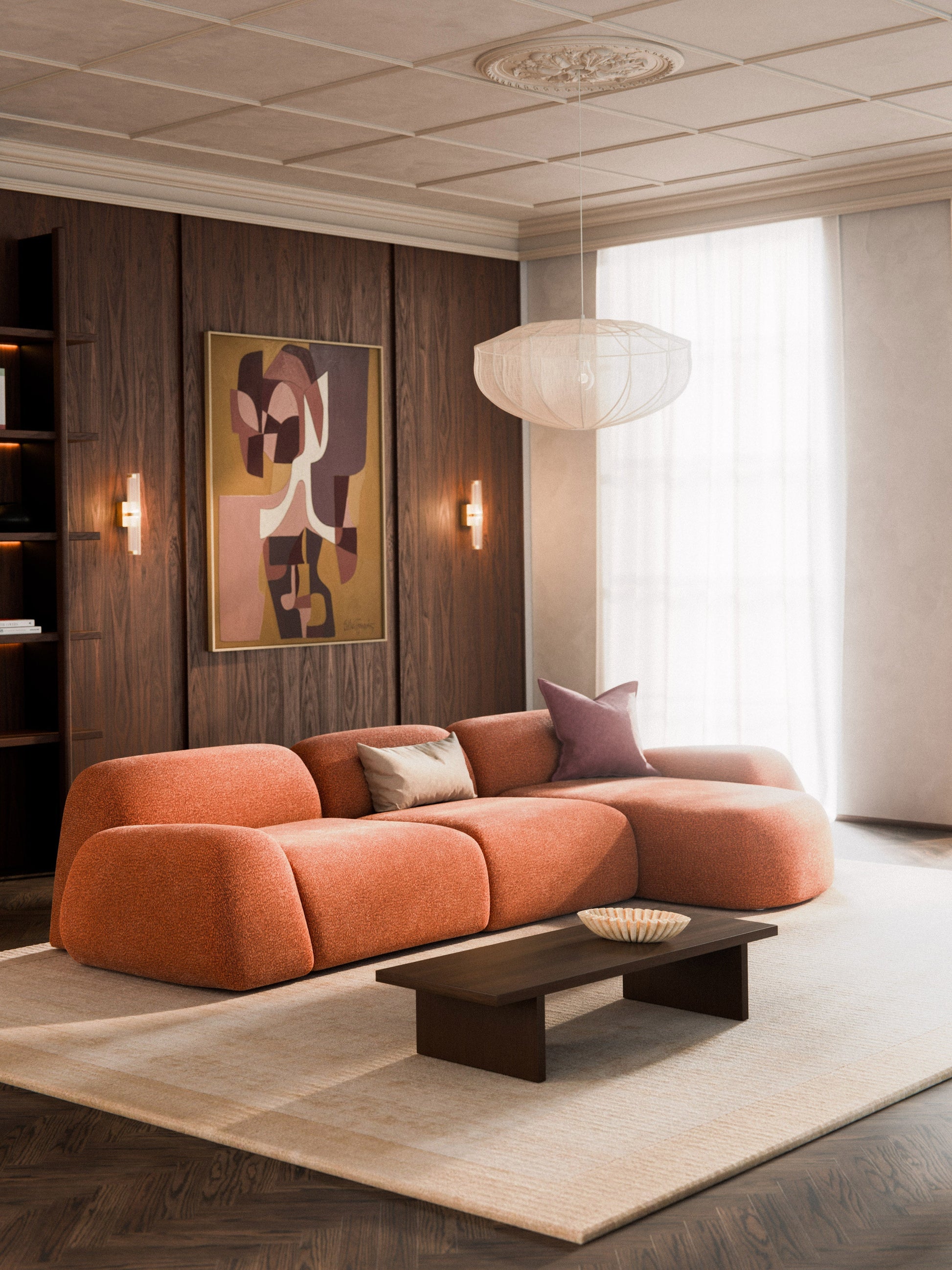 Wolvara Modular Teddy Corner Sofa, 4-Seater
