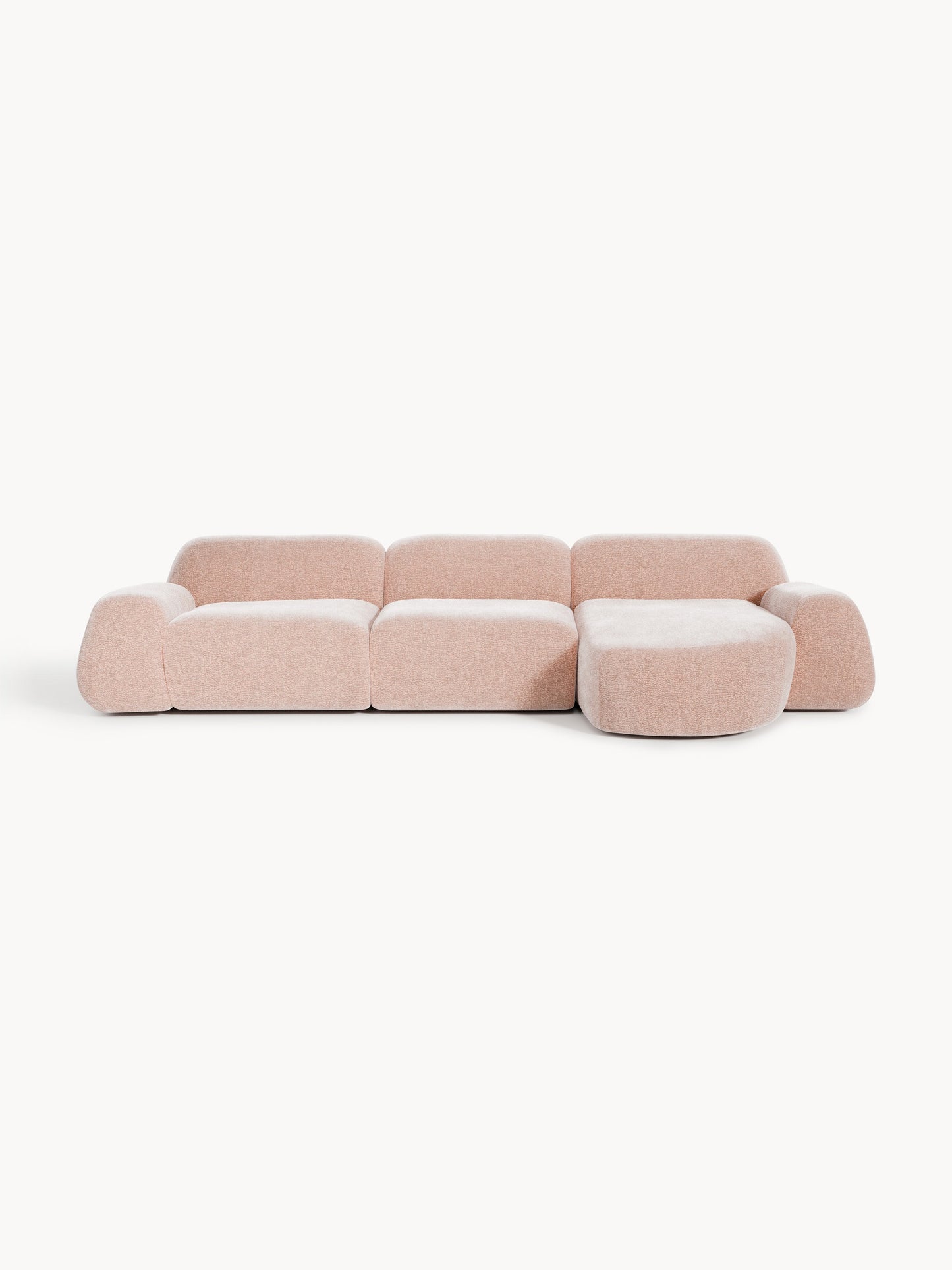 Wolvara Modular Teddy Corner Sofa, 4-Seater
