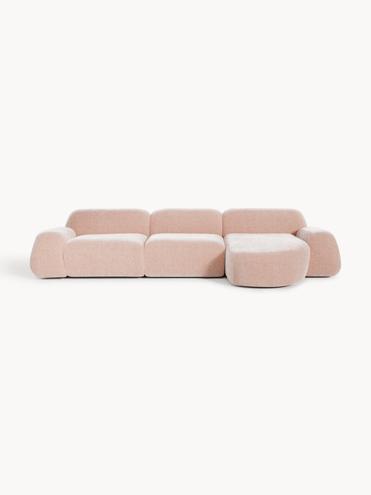 Wolvara Modular Teddy Corner Sofa, 4-Seater