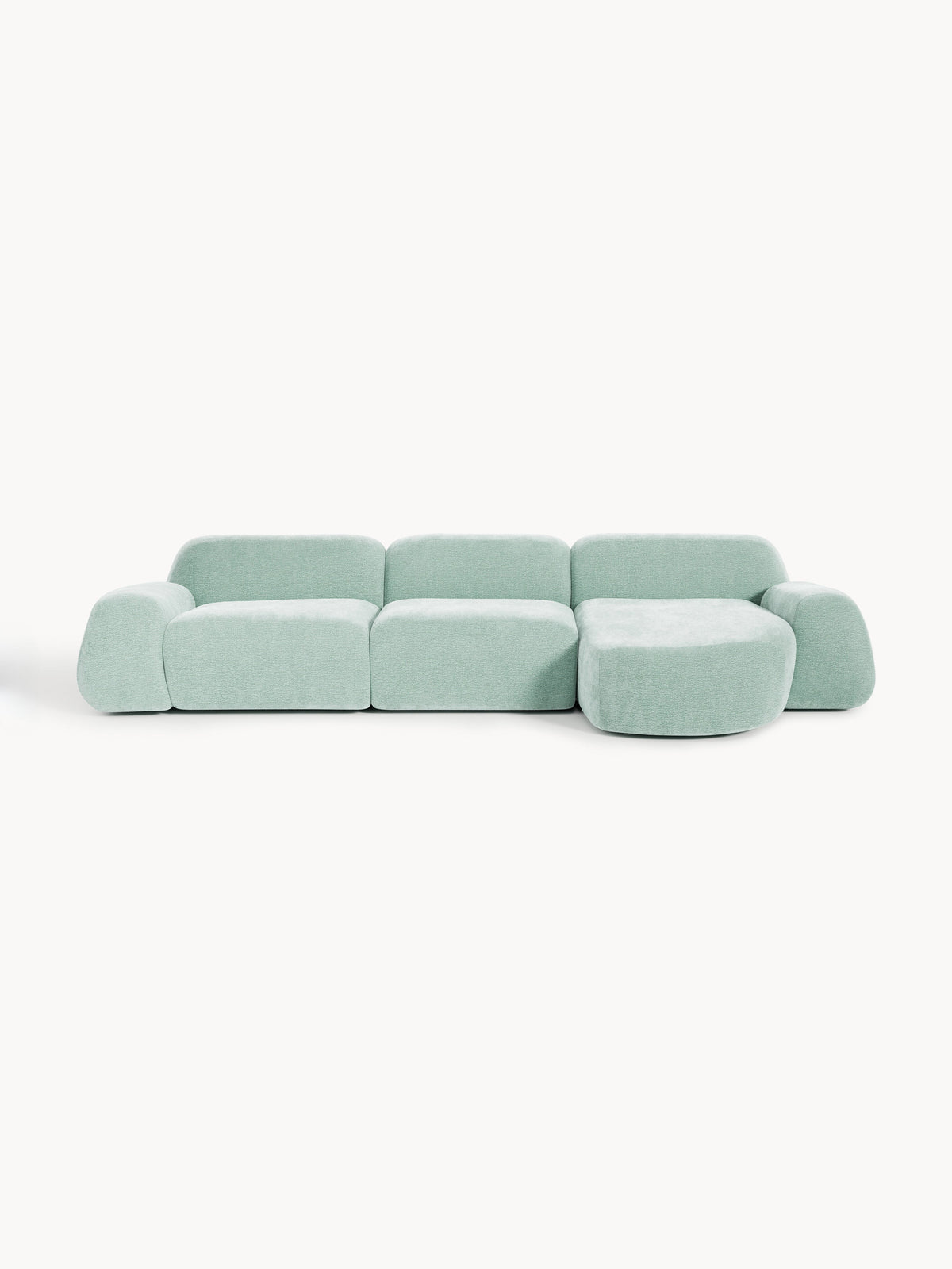 Wolvara Modular Teddy Corner Sofa, 4-Seater
