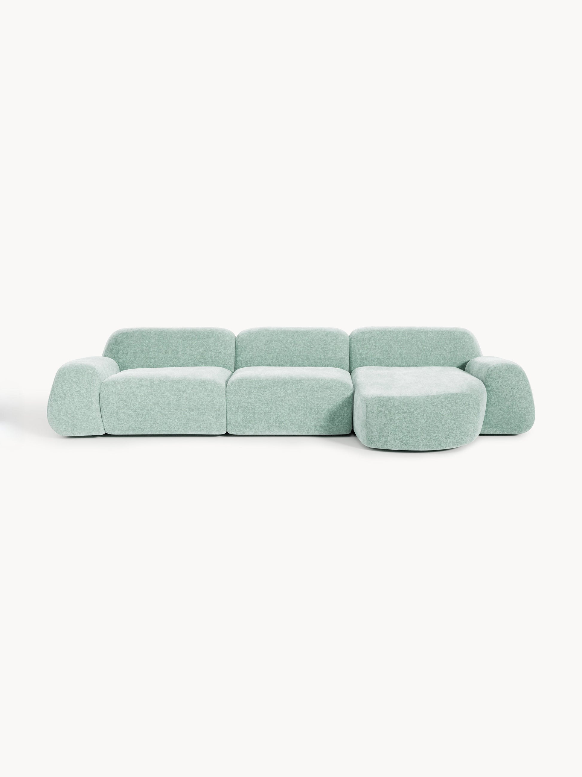 Wolvara Modular Teddy Corner Sofa, 4-Seater
