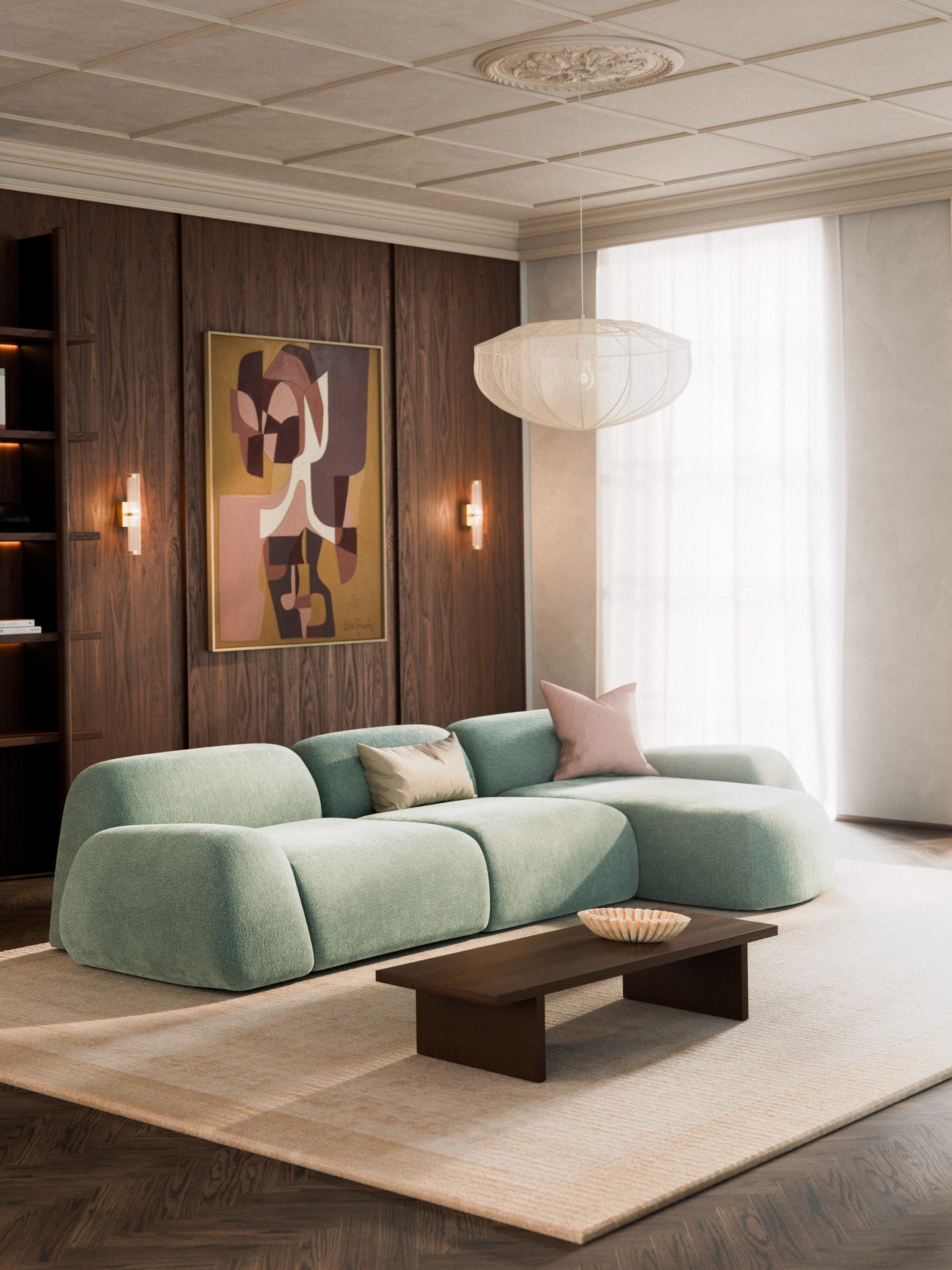 Wolvara Modular Teddy Corner Sofa, 4-Seater