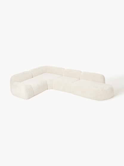 Wolvara Modular XL Teddy Corner Sofa with Chaise Longue
