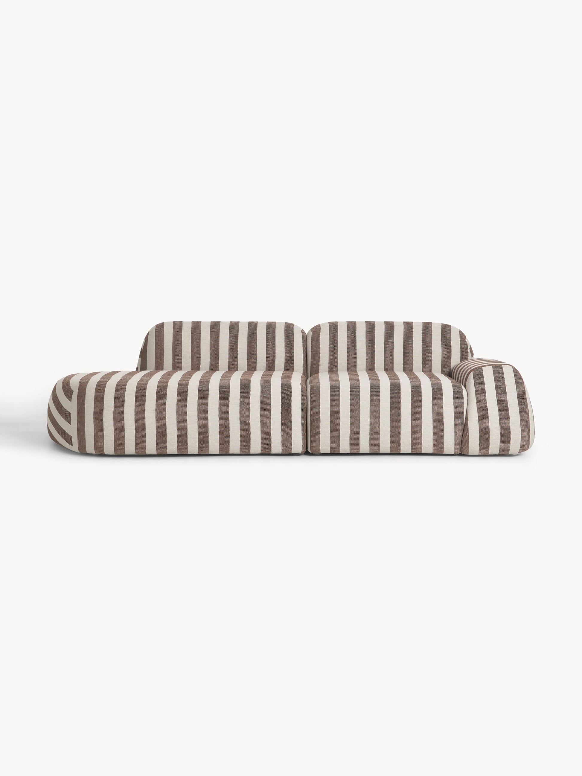 Wolvara Striped Modular Sofa (3-Seater)