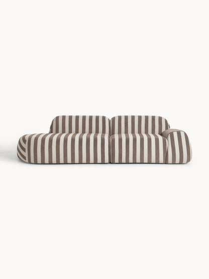 Wolvara Striped Modular Sofa (3-Seater)