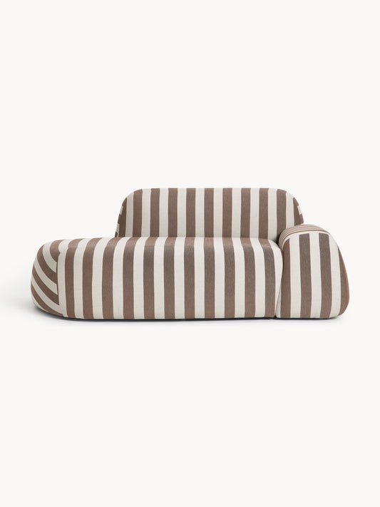 Wolvara Striped Sofa with Chaise Longue (2-Seater)