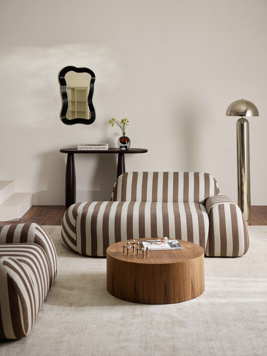 Wolvara Striped Sofa with Chaise Longue (2-Seater)