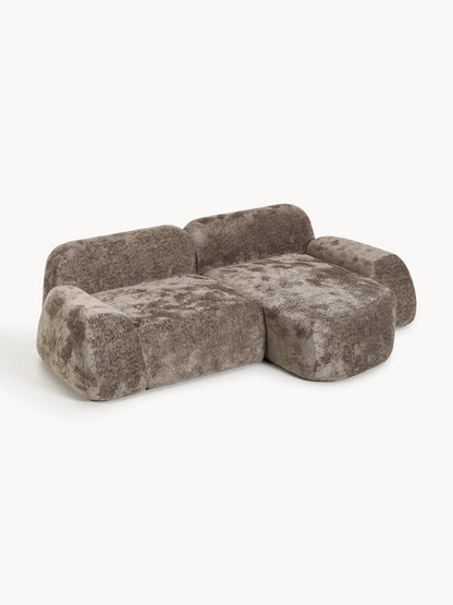 Wolvara Teddy Bouclé Modular Corner Sofa (3-Seater)