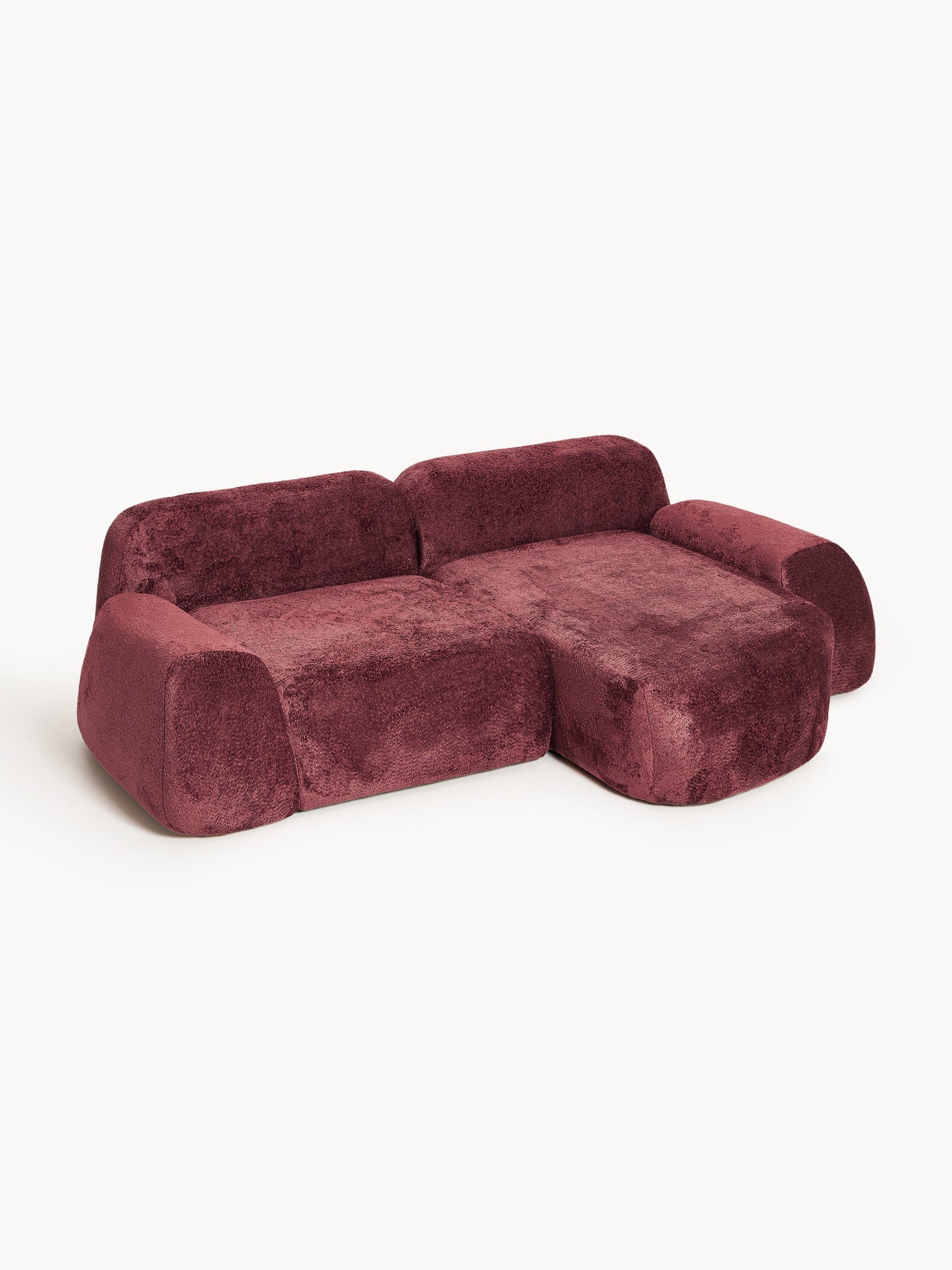 Wolvara Teddy Bouclé Modular Corner Sofa (3-Seater)